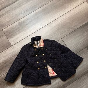 Navy Burberry coat toddler